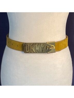 90s Suede DKNY Plate Belt
